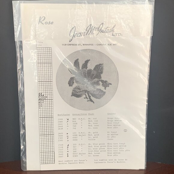 Vintage Jean McIntosh Cross Stitch Charts Pansy Rose Yellow Roses 103 104 215 - Picture 13 of 13
